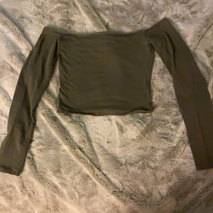 Garage long sleeve cropped top
